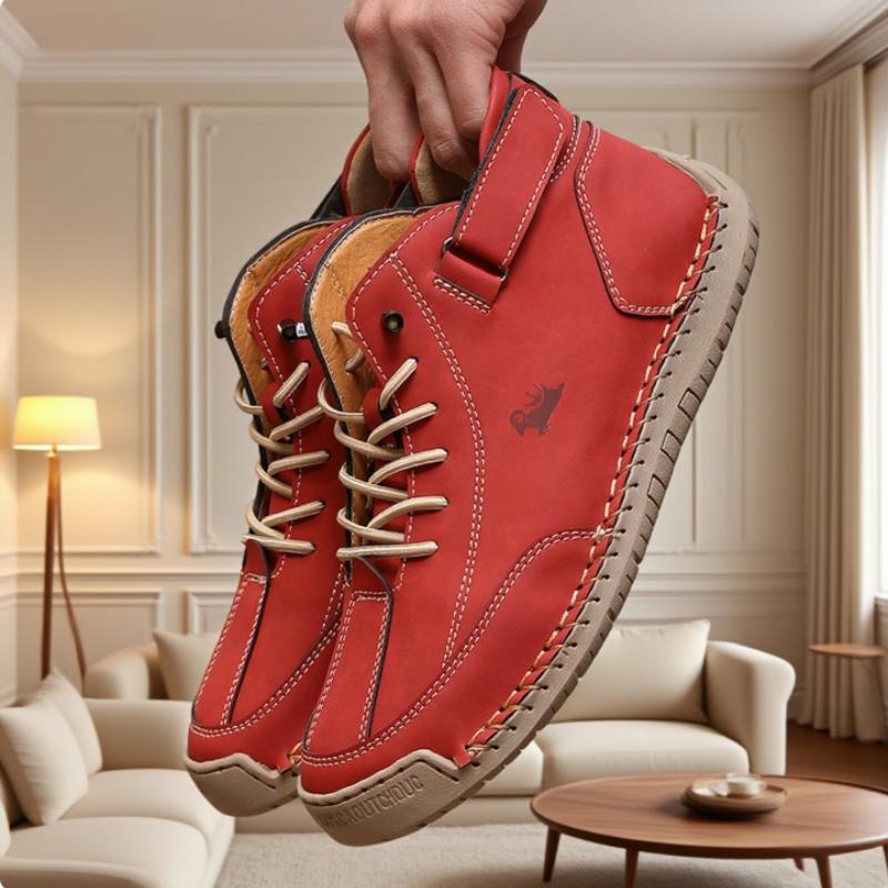 Handmade Leather Women's Shoes Casual Fashion Luxury Brand Soft Loafer Shoes Classic Anti Slip Men's Bare Boots Sneakers for Men