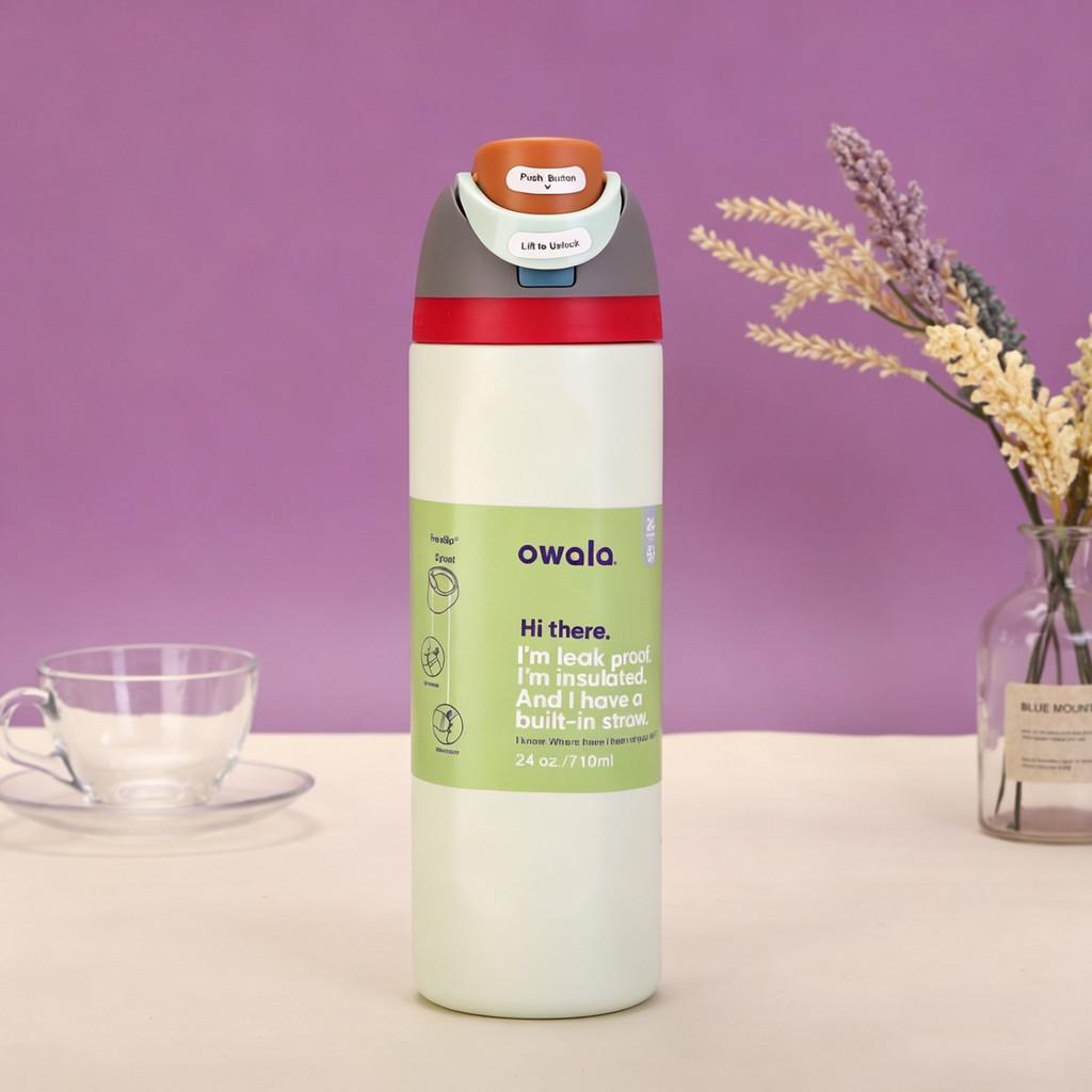 כוס טרמית Owala 24oz עם מכסה כפול לשתייה לשימוש חיצוני