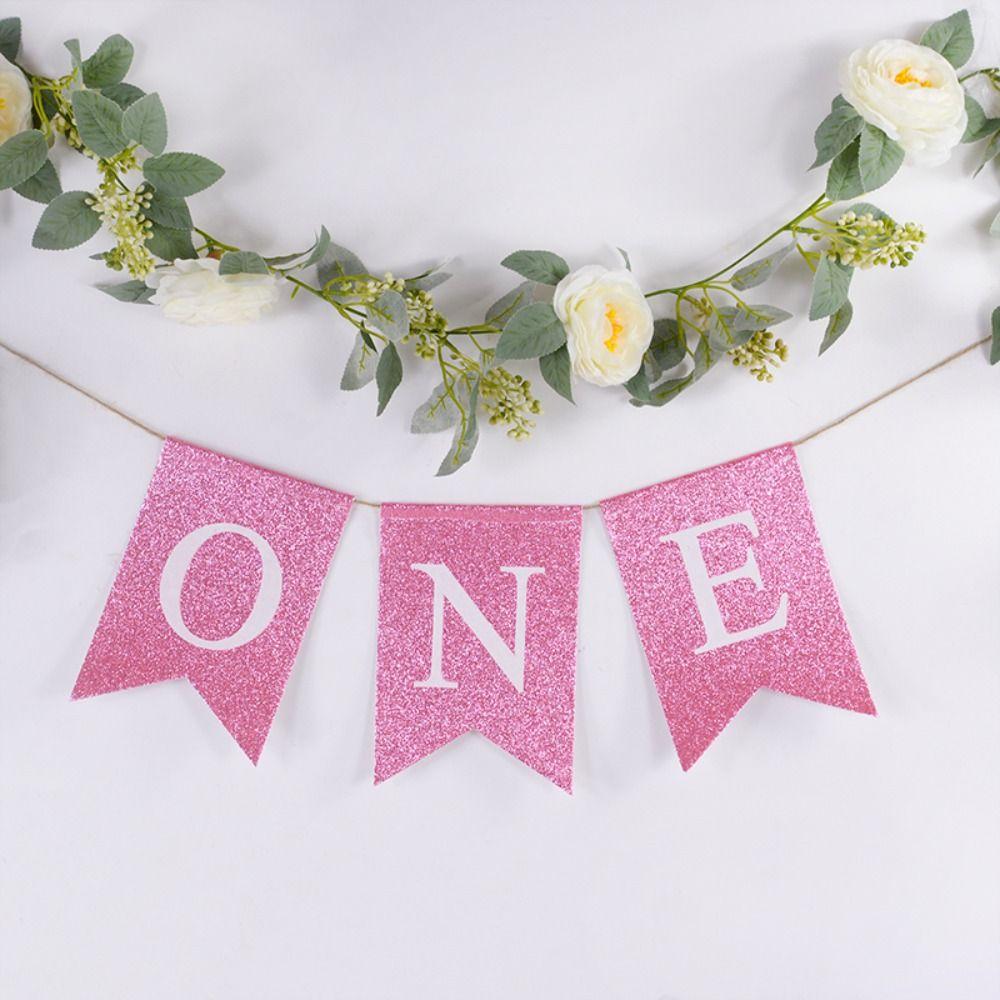 ONE Letter Chair Flag Banner Festive Baby First Party Decoration Birthday Bunting  Festival