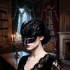 Czarna Maska z Piór w Stylu Gotyckim Plastikowa Maska Maskaradowa Akcesoria Imprezowe Maska Cosplay Przebranie