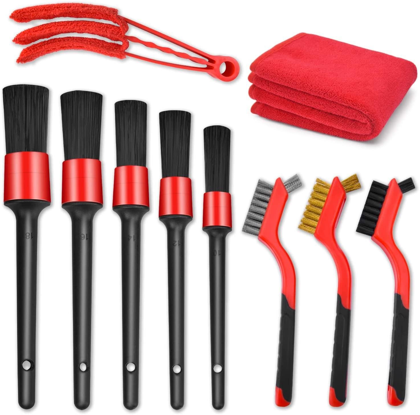 

Amazon10Car Set Detail Brush Sets Detail Brush Wire Brush Air Conditioner Brush Detail Brush Щетка из нержавеющей стали