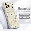 Lotus Sunflowers Pattern Case For iPhone 17 Pro Max Funda iPhone 16 15 14 13 Pro Max Magnetic For Magsafe Hybrid Slim Matte Cover