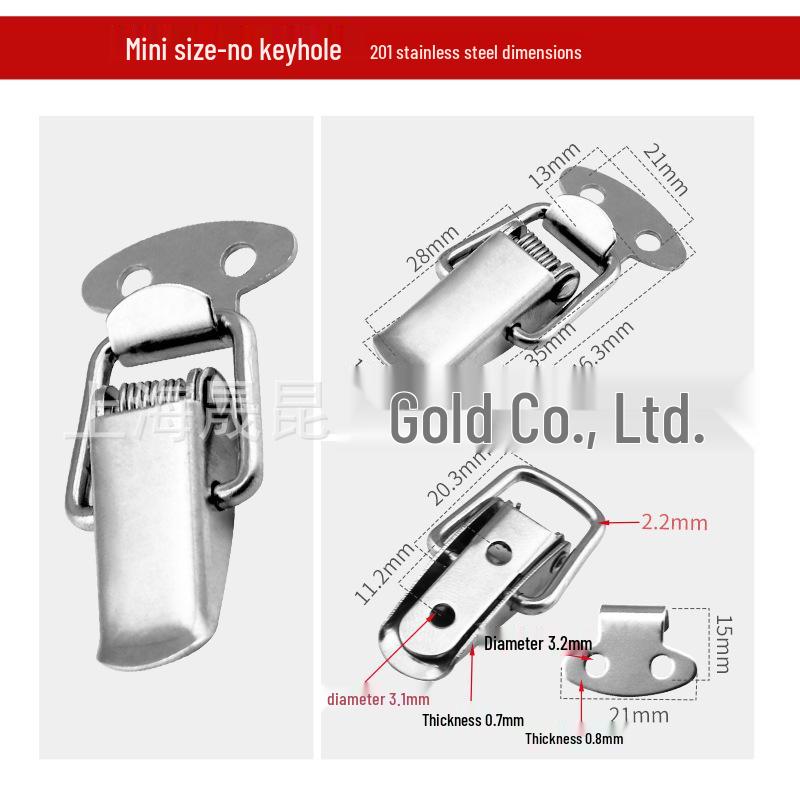Thickened Stainless Steel Toggle Clasp for Toolboxes & Beehives