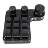 Mini Keypad 9 Keys 3 Knobs RGB Backlit Blue Switch Plug and Play Programmable Keypad for Gaming Office Media