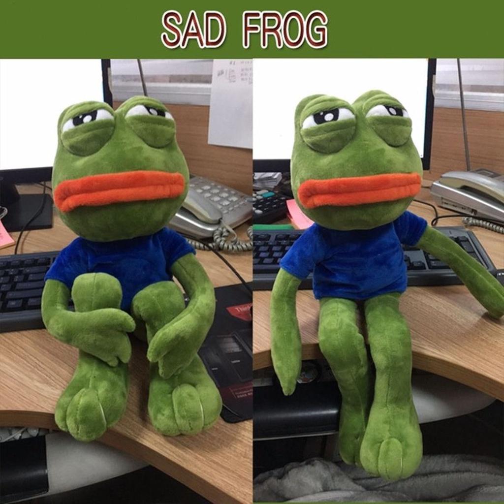 Creative Pepe Sad Frog The Frpg Wire Stuffed Animal Gift Plush Toy With Premium Quality