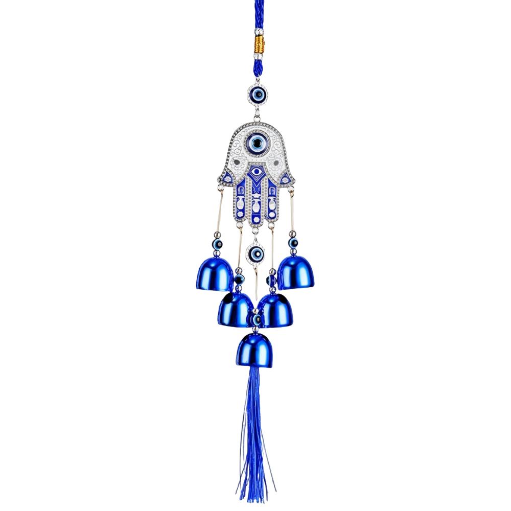 Bells Blue Eyes Wind Chime Handmade Metal Wind Music Bell Car Pendant  Garden Decoration