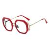 Anti Blue Light Polygon Round Reading Glasses Women Fashion Luxury Brand Design Glasses Transparent Women's Eyeglass Frame
