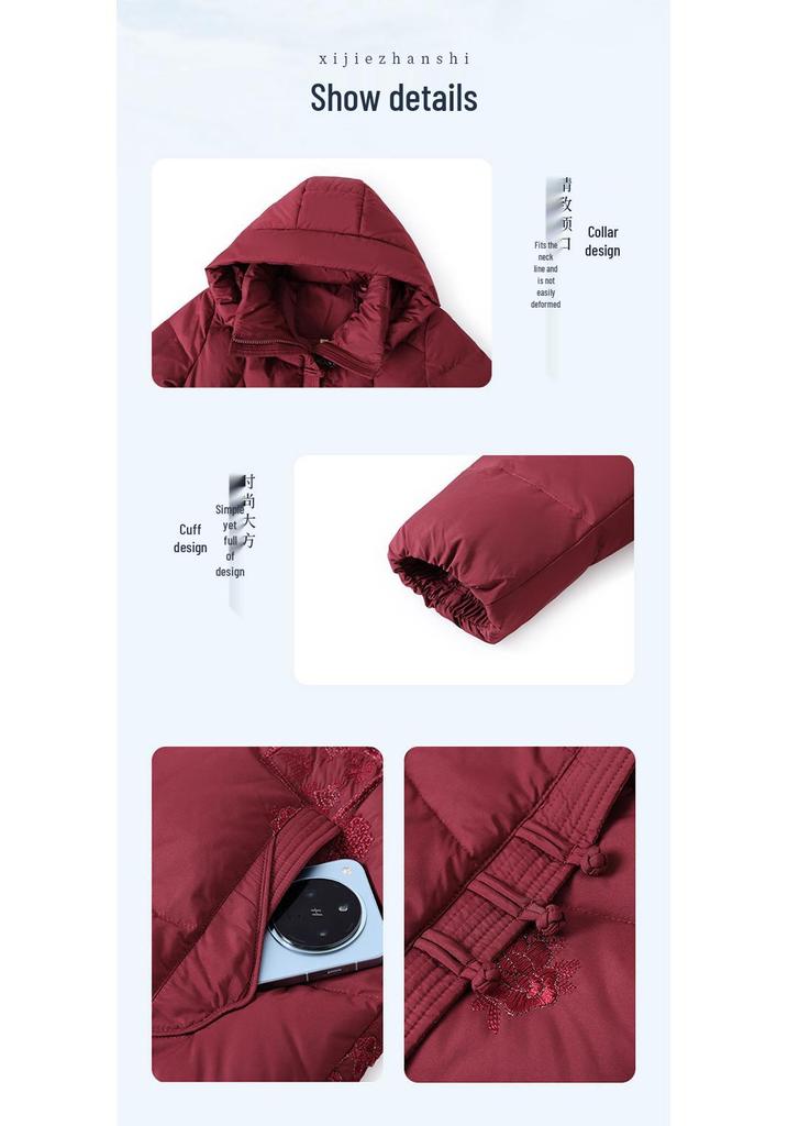 Elderly Women's Winter Wear: Plus-Size Down Jacket, Thick Warm Coat for Comfort