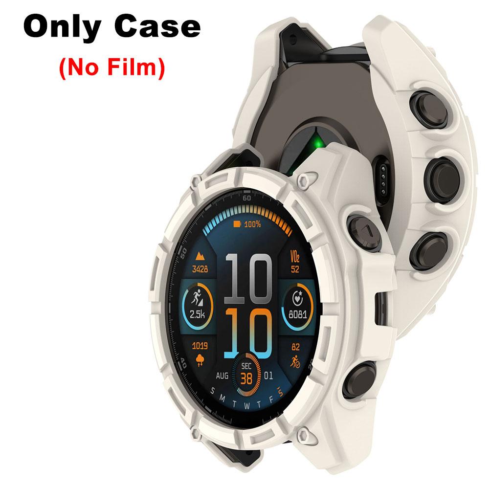 TPU Soft Silicone Case For Garmin Fenix 8 51mm 47mm 43mm Fenix8 Protective Cover Cases Tempered Glass Film Shell Watch Accessory