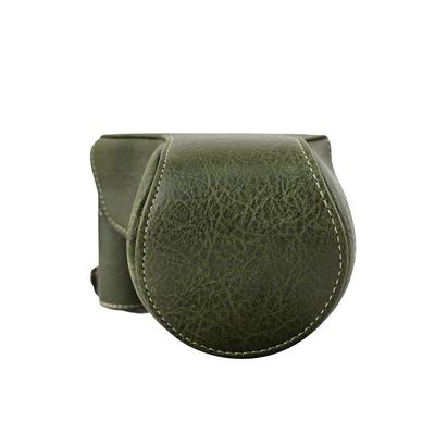 Litchi Pattern PU Leather Shoulder Bag For Canon EOS R50V 14-30mm Lens Camera Case Battery Opening Full Body Cover