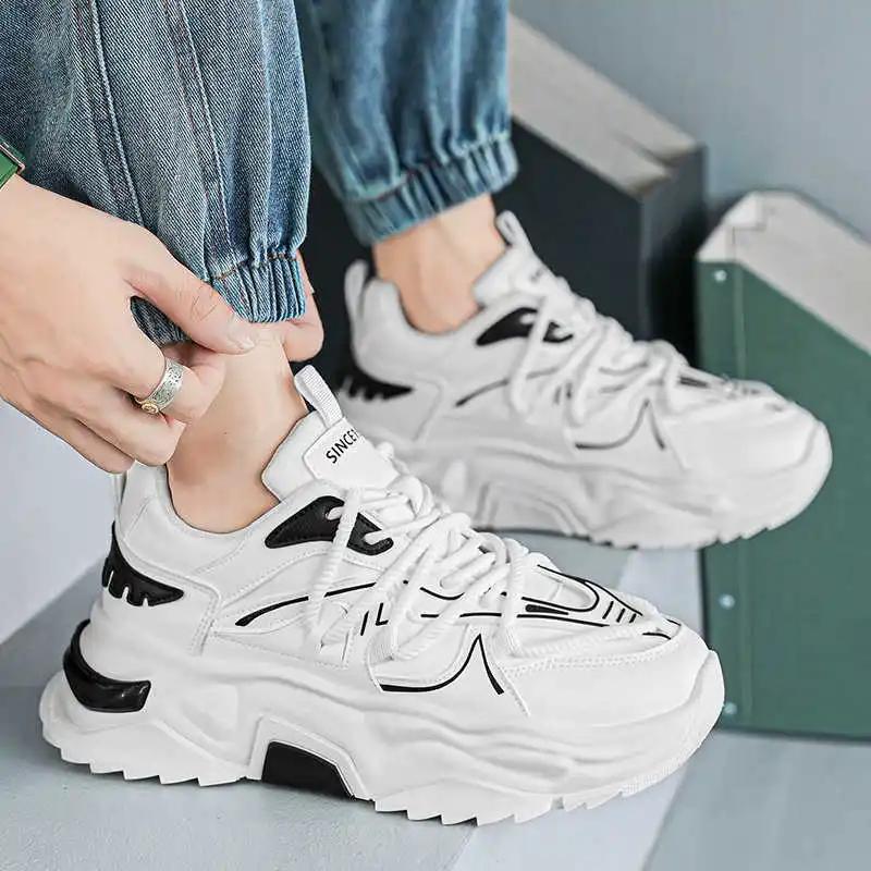 Fashion Non-slip Flat-heeled Mans Orange Sneakers Walking Summer Shoes For The Elderly Beige Boots Sport Comfortable Cute All Brand