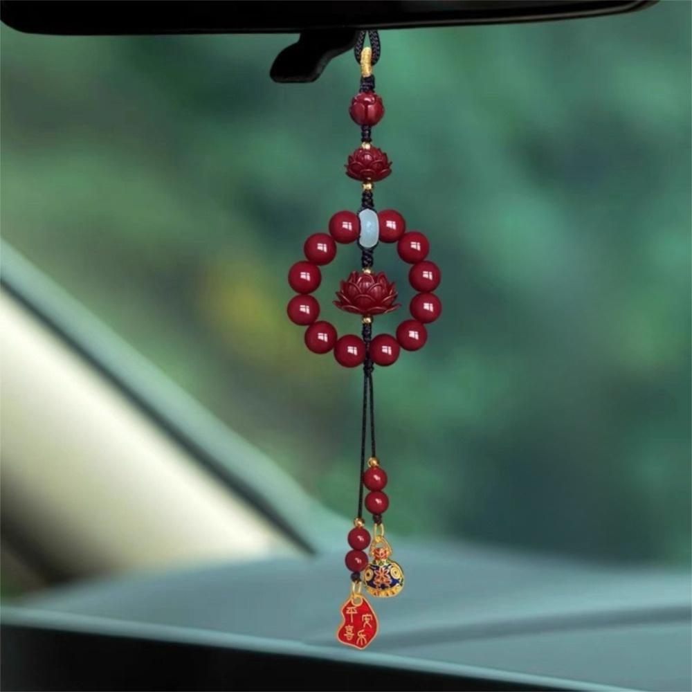 Versatile Car Hanging Ornament Lotus Rearview Mirror Pendant  Car Interior Supplies