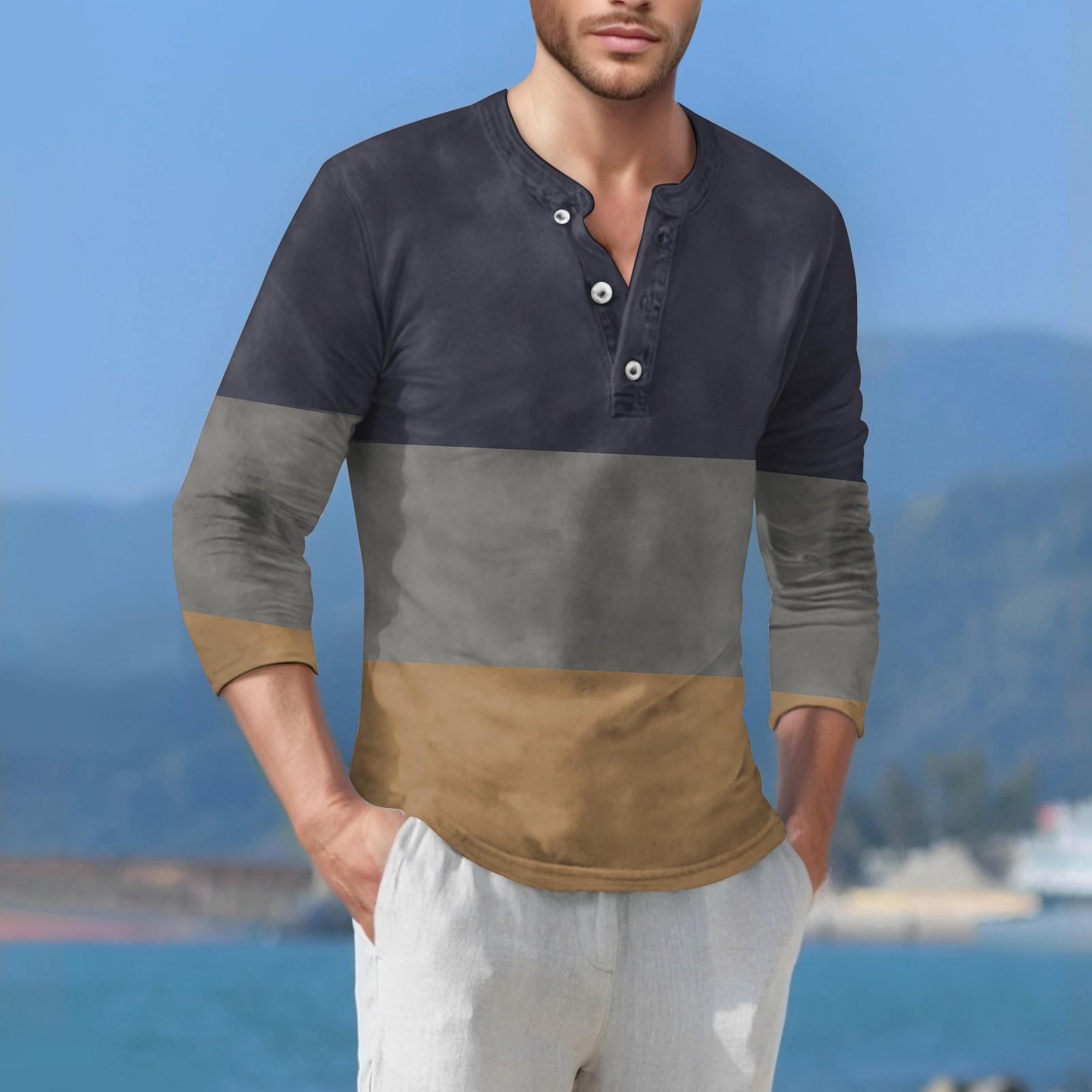 

Мужская футболка уличная повседневная мода с длинными рукавами XL хаки