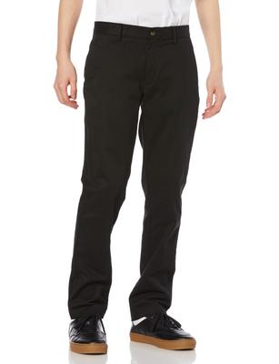 [Amazon Essentials] Men's Chino Pants, No Pleats, Wrinkle-Resistant, Straight Fit, Black, W30 / L30