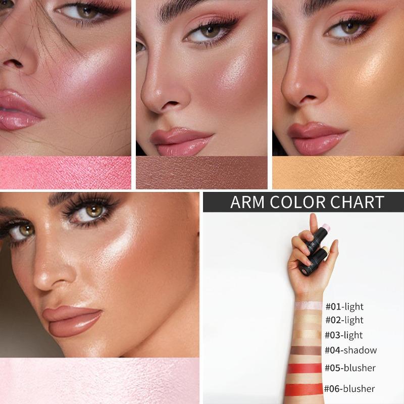 Multi-functional High-gloss Shadow Repair Stick Concealer Face Brightening Multi-functional Blush Stick