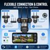 AIOOK 3-Objektiv HD 15MP Außen-WLAN-Sicherheitskamera IP66 Wasserdicht CCTV Mobile Tracking Zwei-Wege-Sprechanlage Nachtsicht Drahtlose IP-Kamera V380 PRO APP
