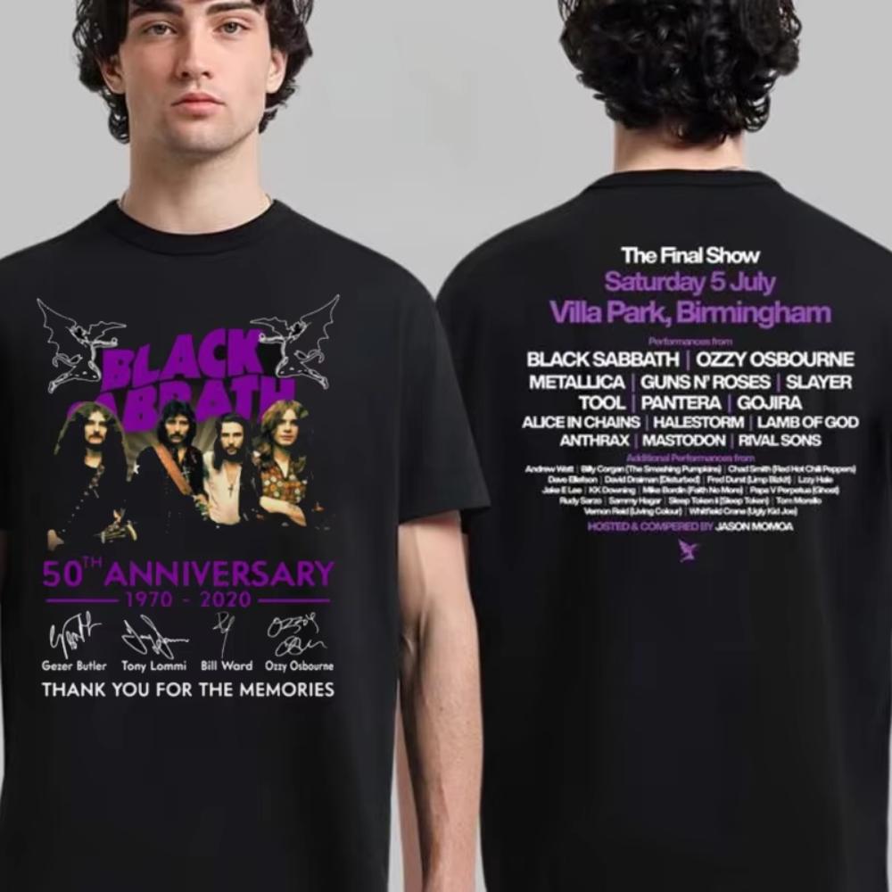 Black Sabbath and Ozzy Osbourne Back To The Beginning Merch Event Tees with Lineup Men Women T-Shirt Ins Y2k New Brand New Style