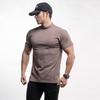 Men's Winter Warm Fleece Sports T-Shirt - Short Sleeve, Double-Sided, Solid Color.