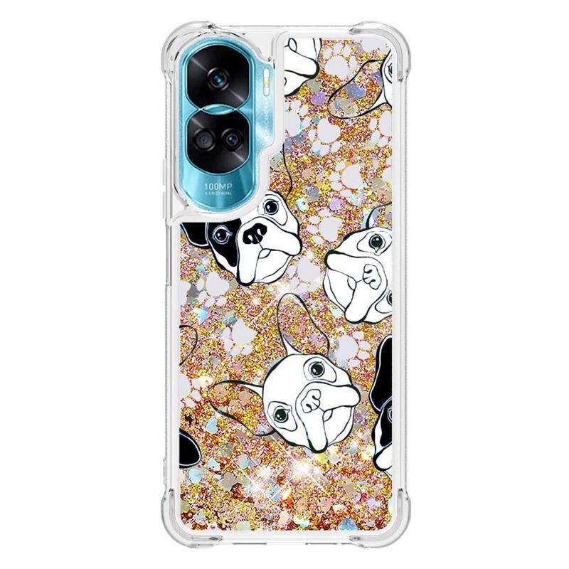 For Honor 90 Lite Case Cartoon Painted Pattern Quicksand Liquid Cover For Huawei Honor 90 Lite Honor90 90Lite Phone Case Fundas
