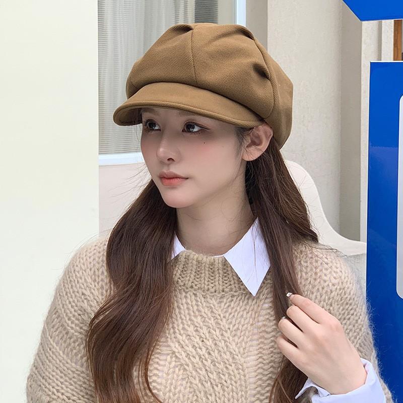 Шерстяной облачный берет женский осенне-зимний интернет-знаменитый универсальный восьмиугольный головной убор повседневная модная шляпа художника one size