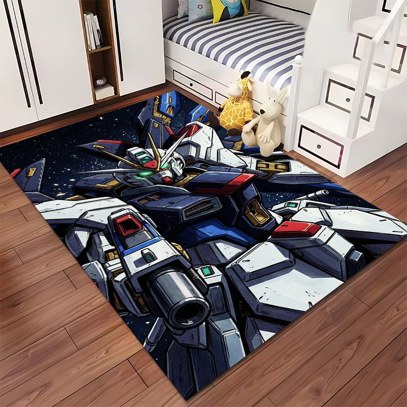 "Robot Mecha Design Cartoon Carpet for Living Room or Bedroom Decor" Suitable for use as an anti-slip for living room bedroom sofas