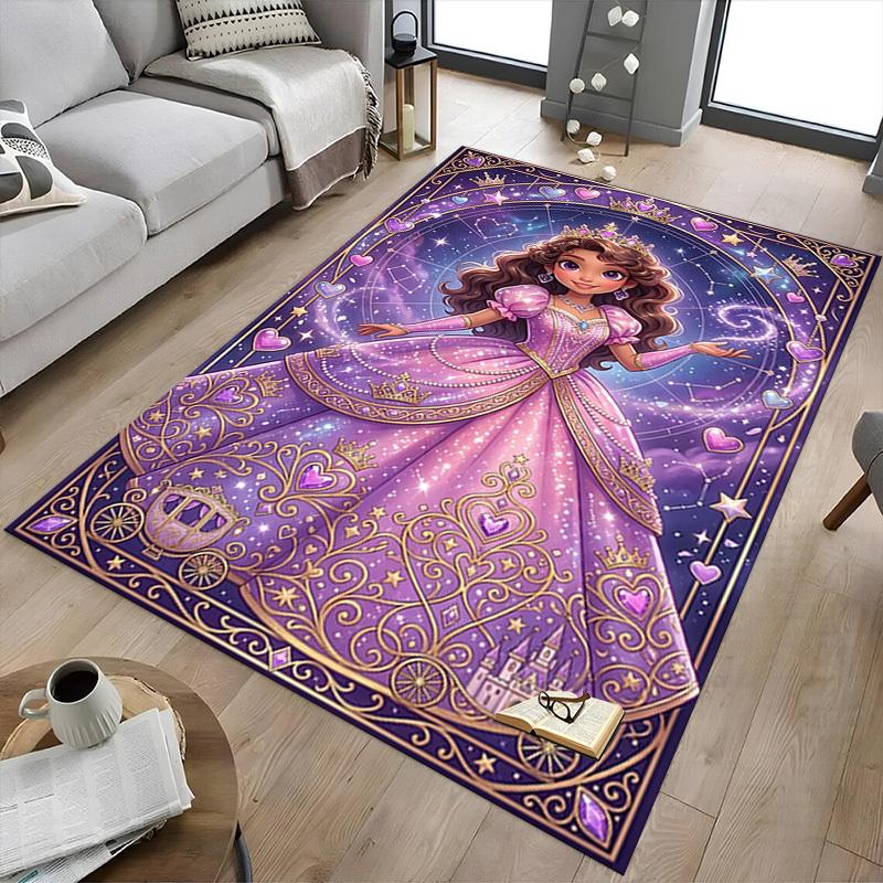 1PC Princess Castle Non-Slip Floor carpet, Office, family, bedroom, Studio - Large Area Rug, Vibrant Colors, Longlasting Material-C0493