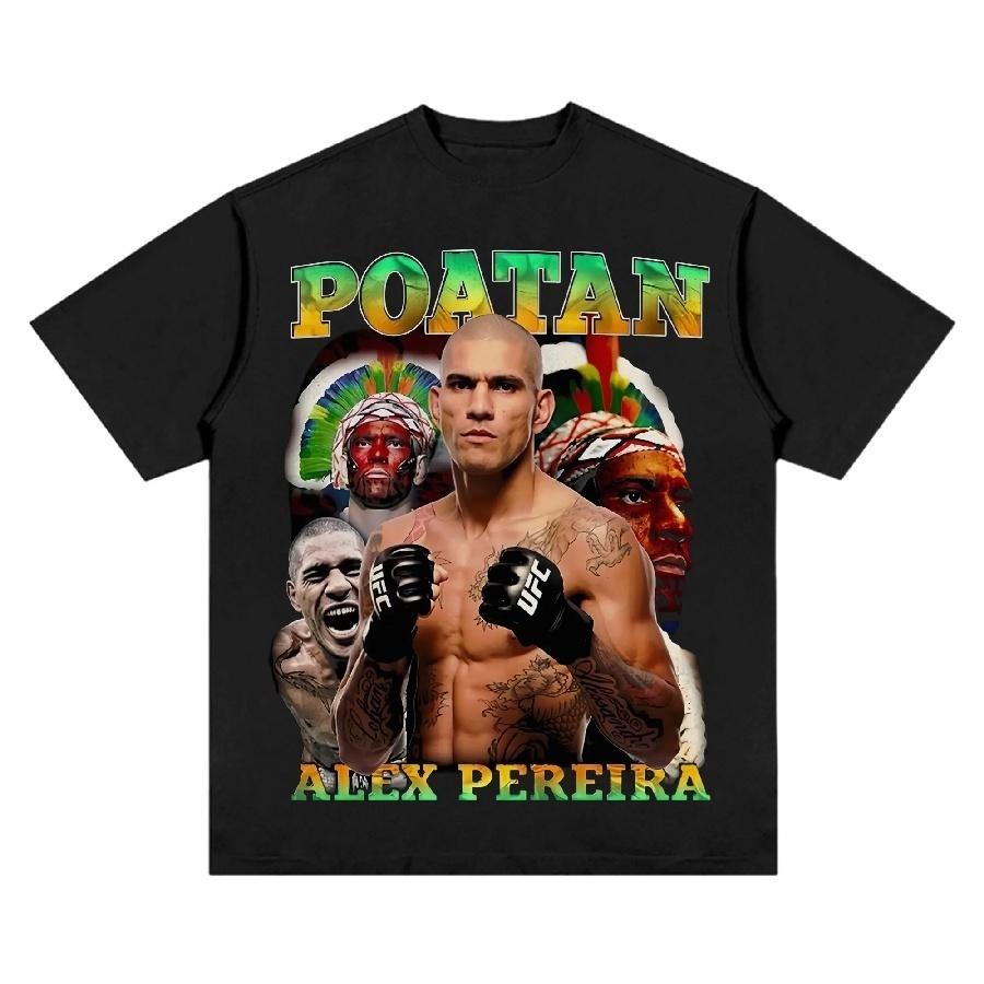 Unisex T-shirt 2025 New Oliveira Conor Pereira T-shirt UFC Short Sleeve American Vintage Small Neckline Fighting Men's and Women's Tops Vintage