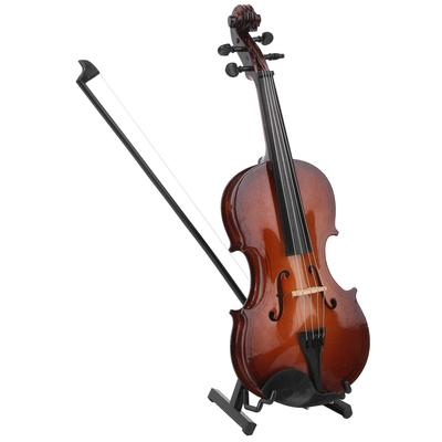 Miniature Violin Model Miniature Instruments Wooden Miniature Violin Model Mini Musical Instrument Model Ornaments With Gift Box