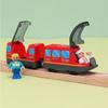 Batteriebetriebene Lokomotive Zugset Leistungsstarke Lok Kugelförmiger Elektrozug Waggons Spielzeug Passend für Biro Holzeisenbahnschiene Kindergeschenk