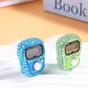 Portable 7 Colors Rhinestone Finger Counter Sparkling Design Counting Tool for Prayers Fitness and Learning Tasks