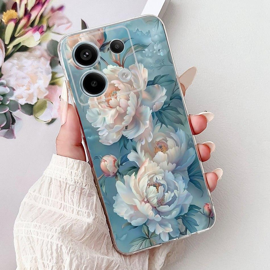 For Xiaomi Poco X6 Pro PocoX6 Elegant Floral Butterfly Phone Case For Poco X 6 X6Pro Soft Silicone TPU Cases
