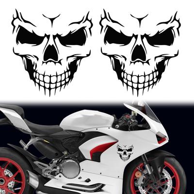 2pcs Skull Stickers Car Halloween Theme Scary Ghost Decal