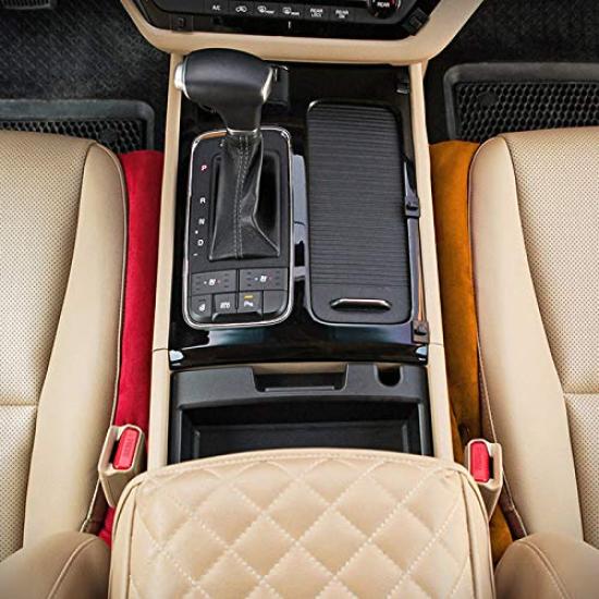 KMMOTORS Suede Gap Cushion of (Set 2) (Beige)