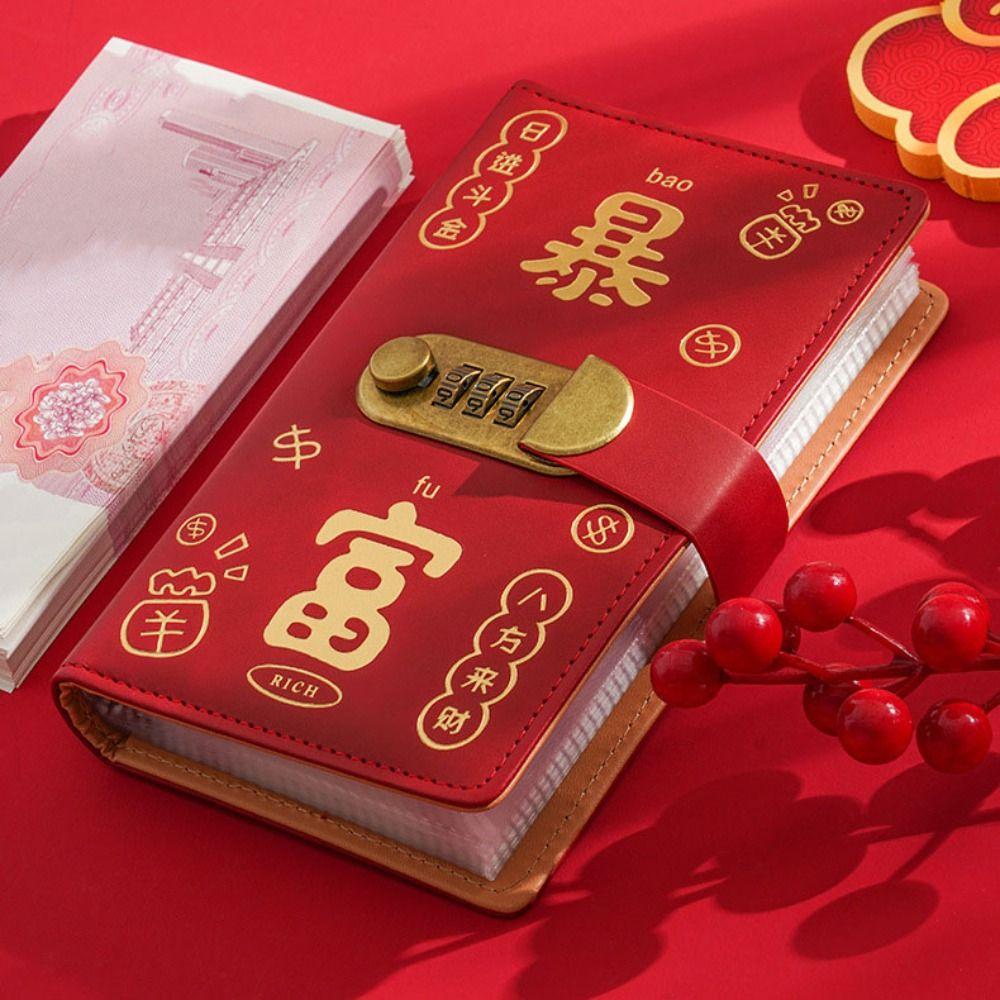 Portable Budget Binder with Lock PU Leather Planner Organizer Stainless Ring Binder