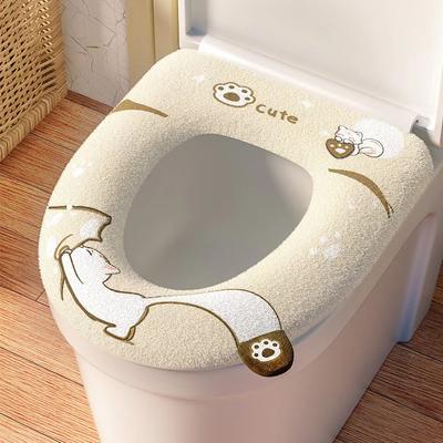 Neuer Toilettensitz Vier Jahreszeiten Universal-Haushalts-Toilettenbezug Sommer-Toilettenkissen-Ringpolster Wasserdichter Reißverschluss Badezimmer-Toilette