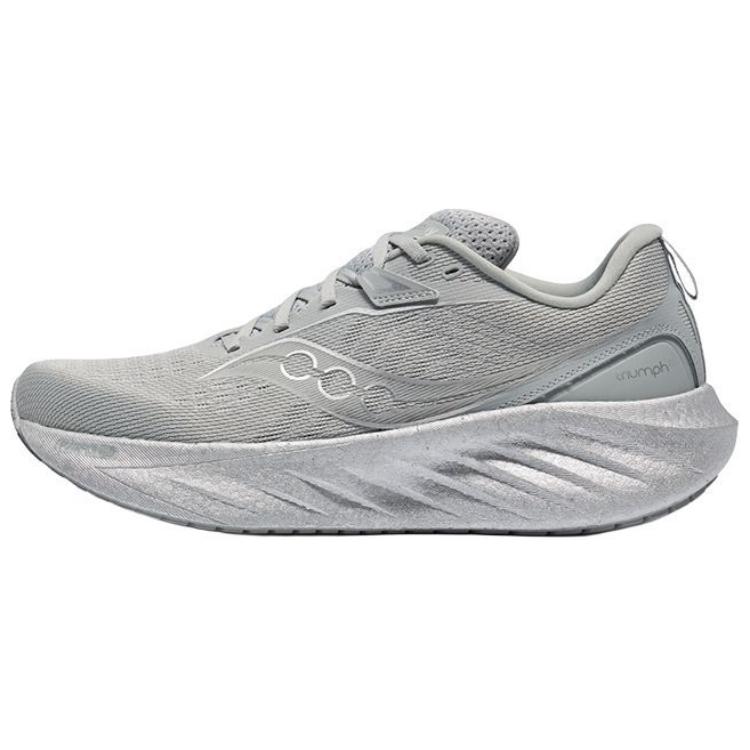 SAUCONY Triumph 22 Comfortable Holographic Silver Slip-Resistant Durable Breathable Low-Top Casual Running Shoes Unisex Sneaker Gray S20964-603