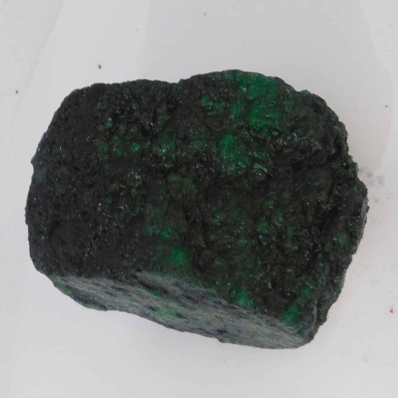

Extra Large Natural Green Emerald Uncut Rough 1735 Ct CERTIFIED Loose Gemstone 1AZ-33.. 92.7 mm approx зелений