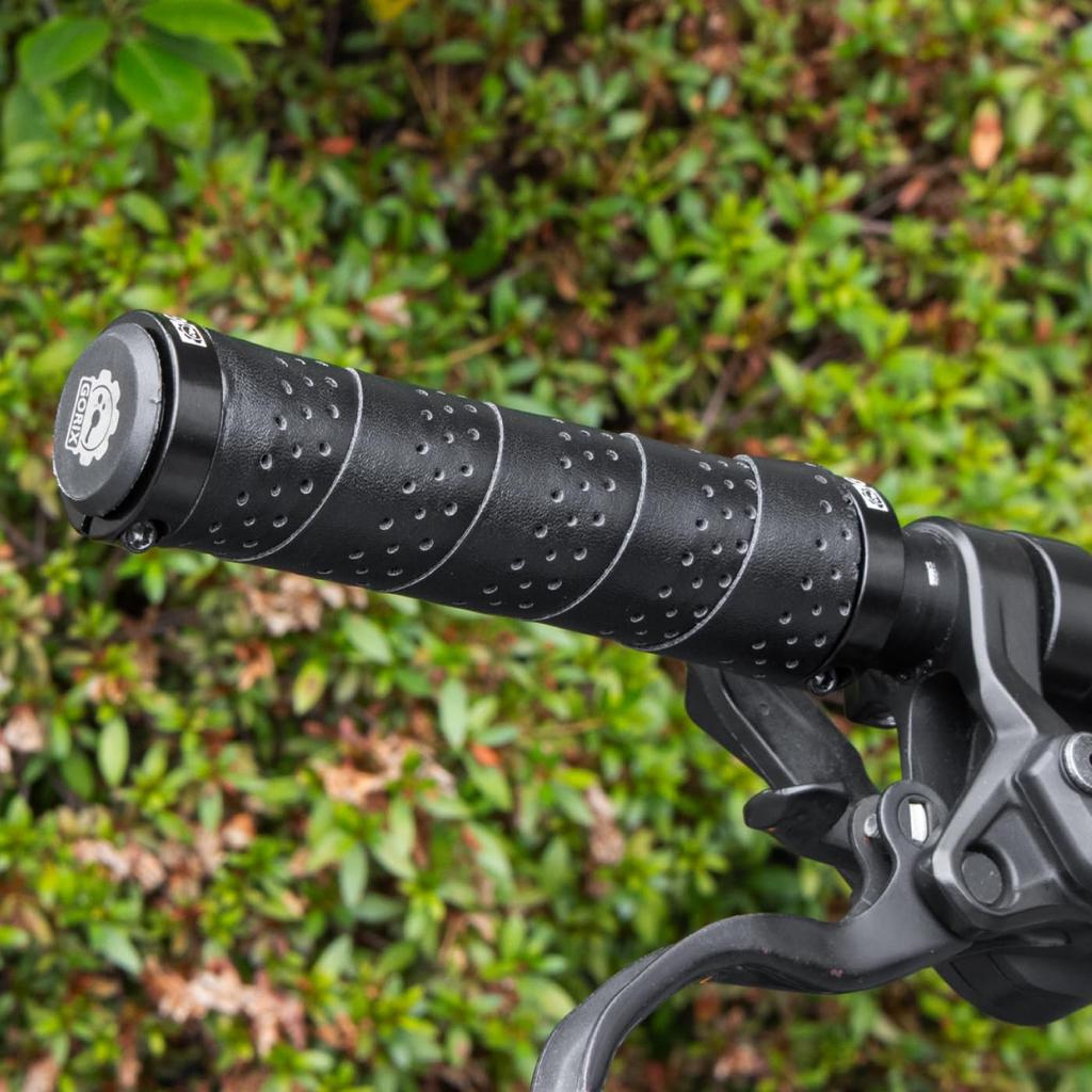 GORIX Bicycle Cross Cylindrical and Round Stylish EVA Bar Black Double Shock Cycle Bicycle Grips for MTB and Mini Velo Grips, Bike, Grips, Tape,