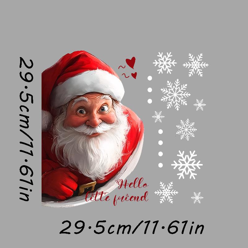 Duplicate Santa Claus Two-Faced Window Adhesive for Christmas Gathering Decorations