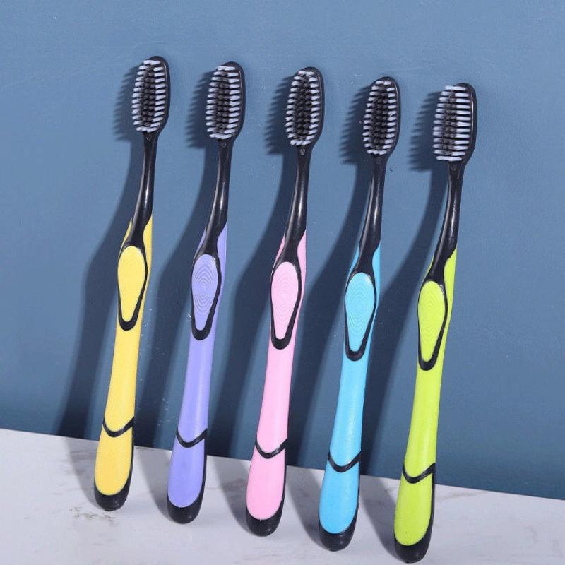 5/10Pcs Durable Small Round Head Soft Hair Toothbrush Individually Packaged For Adults Color Random