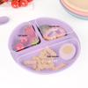 Smiley Face Baby Dining Plate: Silicone Suction Bowl with Lid & Divided Compartments