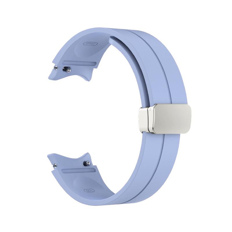 Original Silicone Band for Samsung Watch 4/5 Pro 40mm 44mm 45mm Strap Magnetic Folding Buckle for Galaxy Watch 4 Classic 42 46mm Accessories