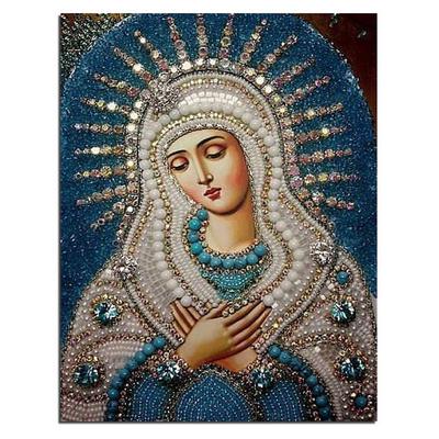Holy Virgin Mary 5d Diy Painting Crystal Orthodox Icon Figurine Decorative Cross-stitch Kit Crafts