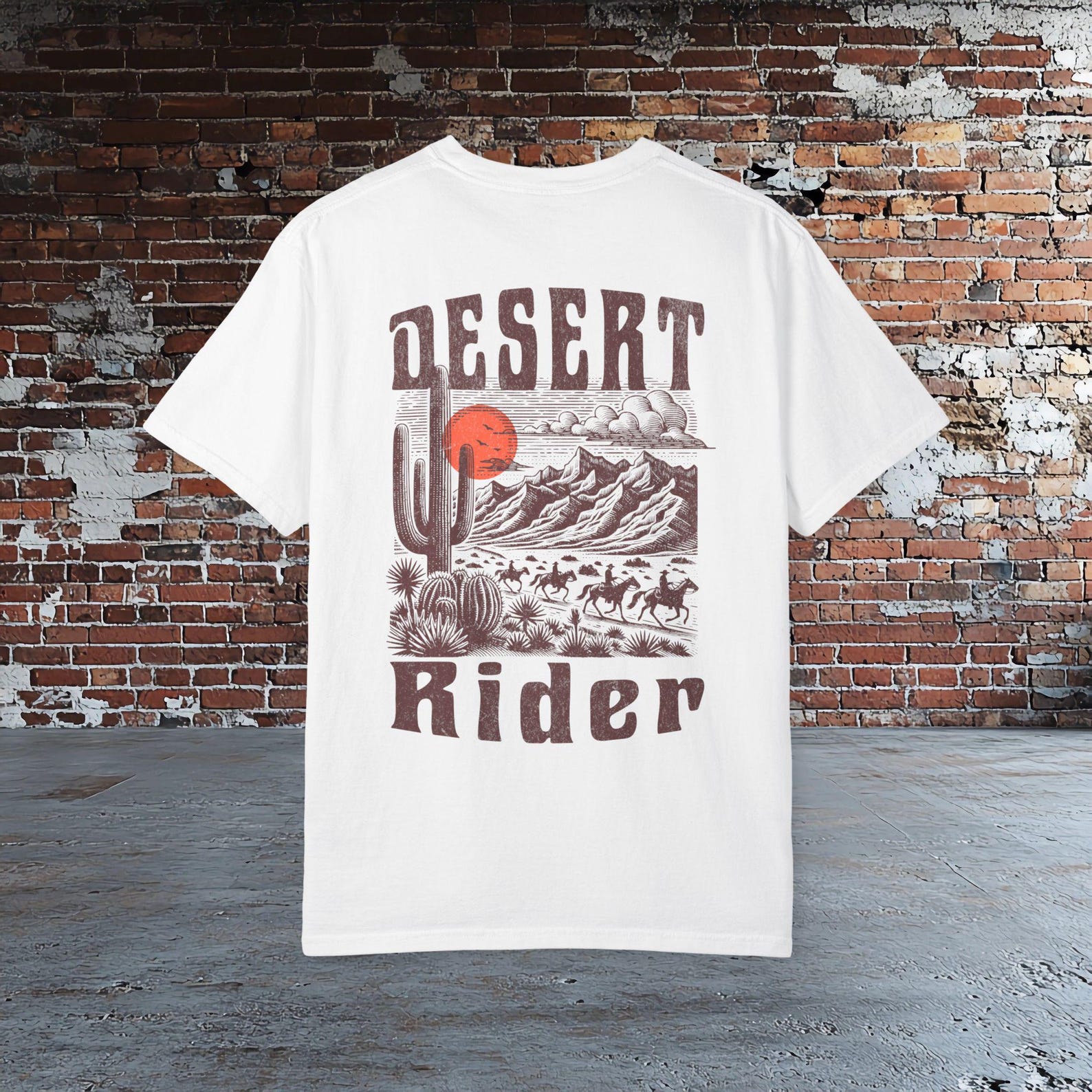 Desert Rider Shirt, Western Desert Tee, Vintage Cowboy Rider T shirt, Cowboy Trail Shirt, Retro Western Outfit, Unisex Cowboy Tee S