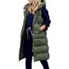 Mode Herbst Winter Lange Baumwolle Weste Frauen Jacke Koreanischen Mit Kapuze Ärmellose Mantel Große Größe Schlank Warme Damen Weste Mantel
