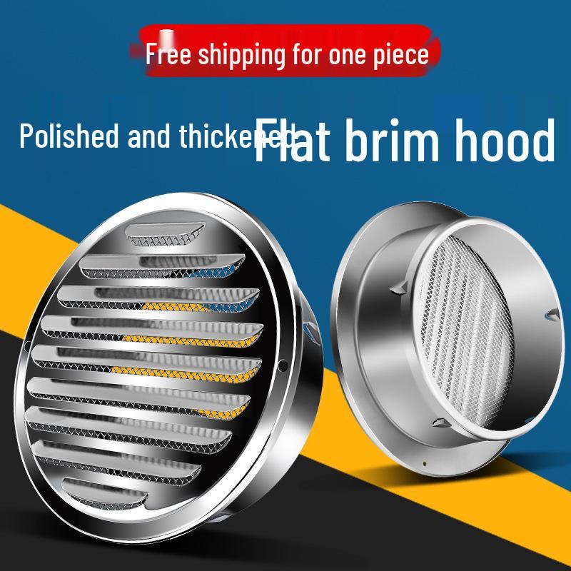 Stainless Steel Round Rainproof Vent Cap Grille Louver for Exhaust and Ventilation