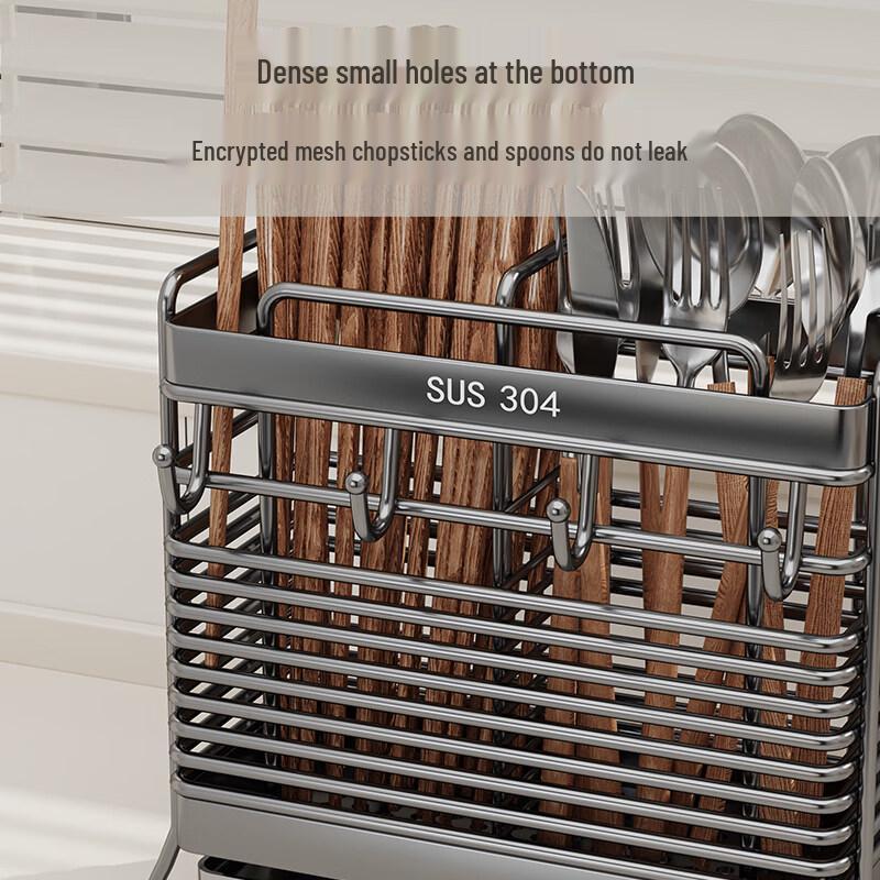 Industrial Style 304 Stainless Steel Chopstick Organizer