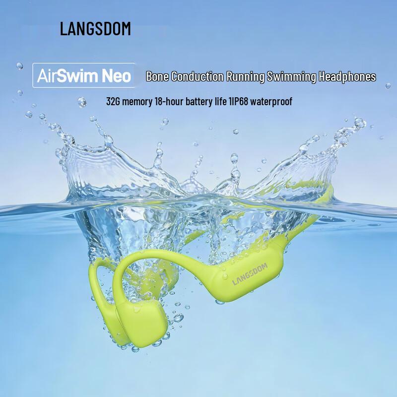 Lanston AirSwim Neo Open-Ear Bone Conduction Swimming Headphones