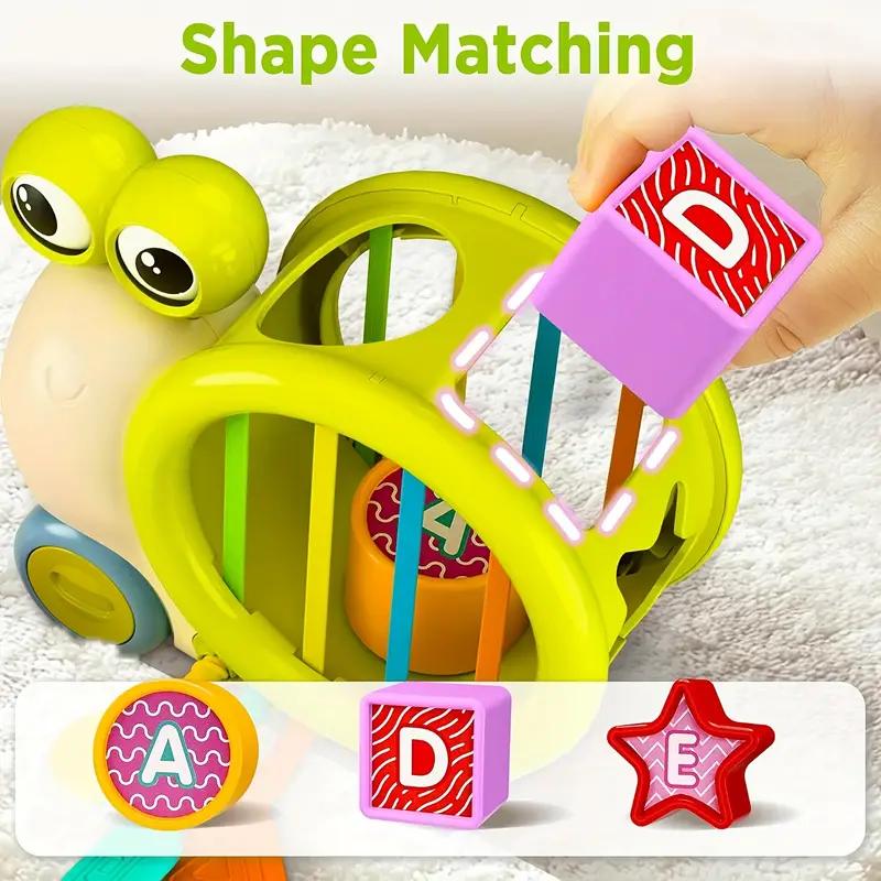 Educational Snail Activity Cube For Toddlers - Shape Sorting Sensory Toy Fine Motor Skill Development Birthday Gift For Boy Girl