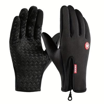 Winterhandschuhe für Herren und Damen, Touchscreen, warm, für draußen, Radfahren, Fahren, Motorradfahren, kalte Handschuhe, winddicht, rutschfeste Handschuhe